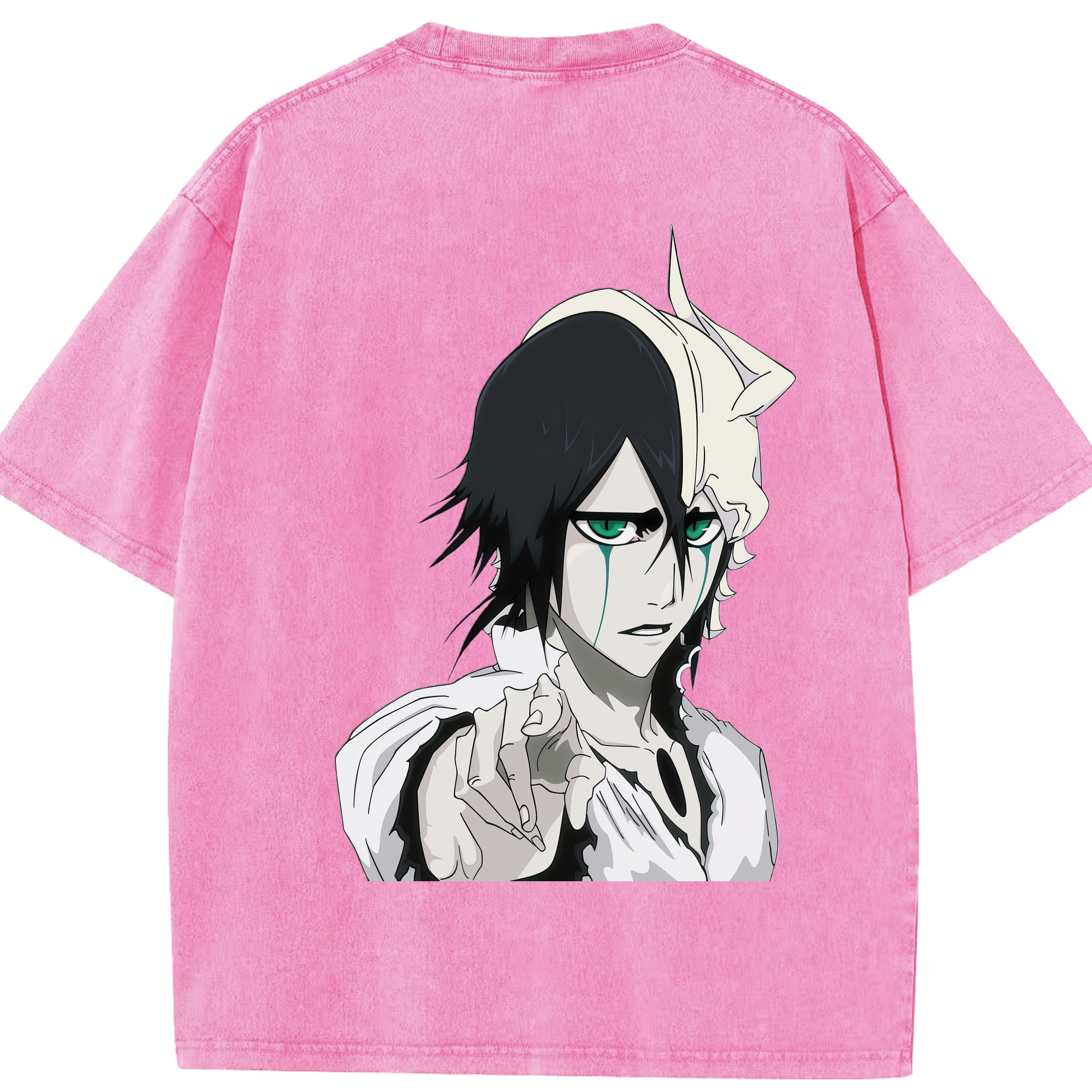 （画像用） ブリーチ ウルキオラ·シファー BLEACH Ulquiorra cifer 綿100% ヴィンテージ風 半袖Tシャツ（背面プリント）